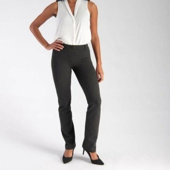 Betabrand Dress Pant Yoga Work Office Pant Straight Leg Classic Charcoal SP - Picture 2 of 11